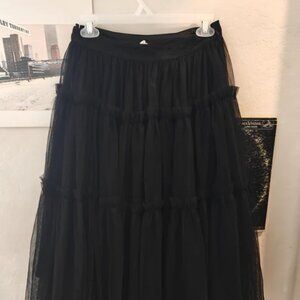 Chelsea & Violet Black Layered Tulle Skirt